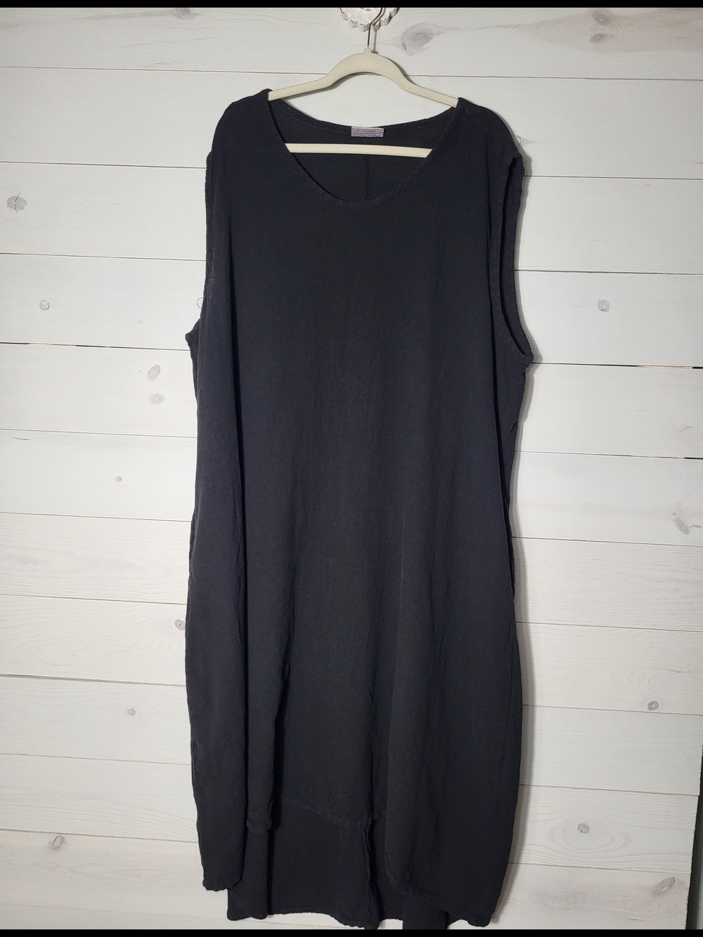 Vintage Women's Cotton Dress Maxi Midi High Low Sleeveless Lounge Plus Size.